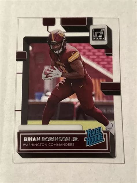 Panini Clearly Donruss Football Brian Robinson Jr Rookie Rc