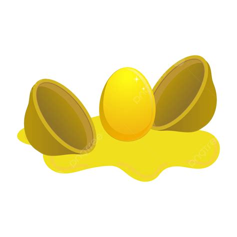 Golden Egg Gold Opened Golden Eggs Gold Cartoon Golden Egg PNG And