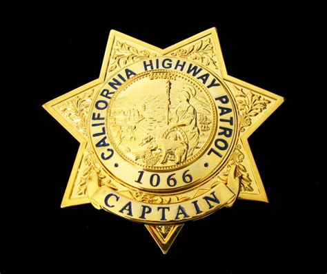 US CHP CAPTAIN California Highway Patrol Badge Replica Movie Props #10 ...