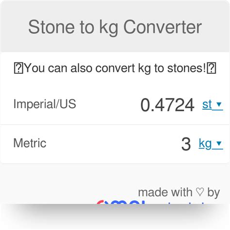 Stone To Kg Online Uk