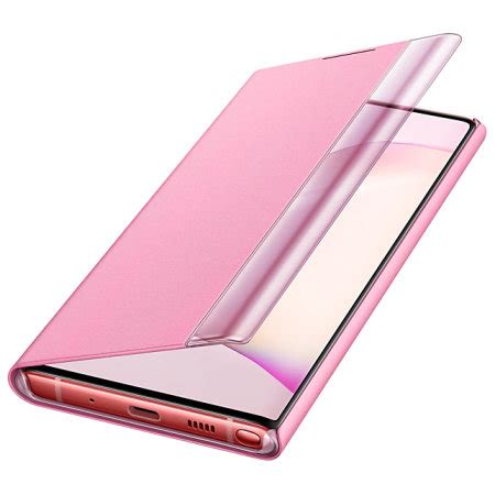 Funda Samsung Galaxy Note Oficial Clear View Rosa