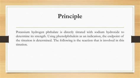 Sodium Hydroxide Preparation And Standardization Ppt