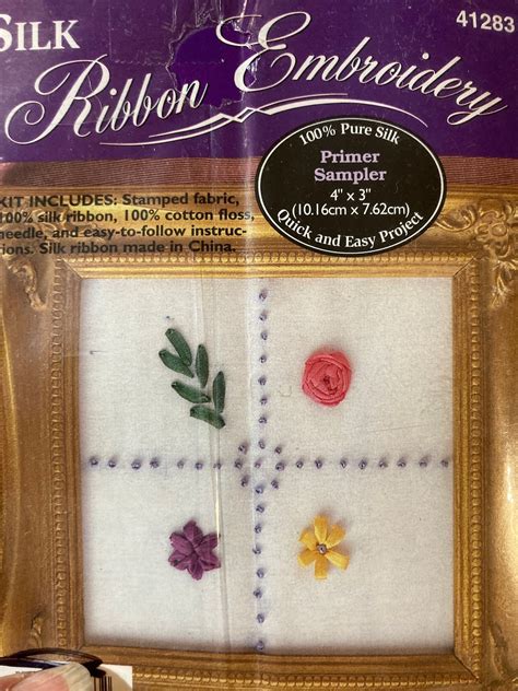 Bucilla Silk Ribbon Embroidery Kit Train Kit Complete Kit How To