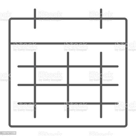 日曆細線圖示 月和日 日期符號 向量圖形 在白色背景上的線性模式 Eps 10向量圖形及更多事件圖片 事件 互聯網 個人備忘錄 Istock