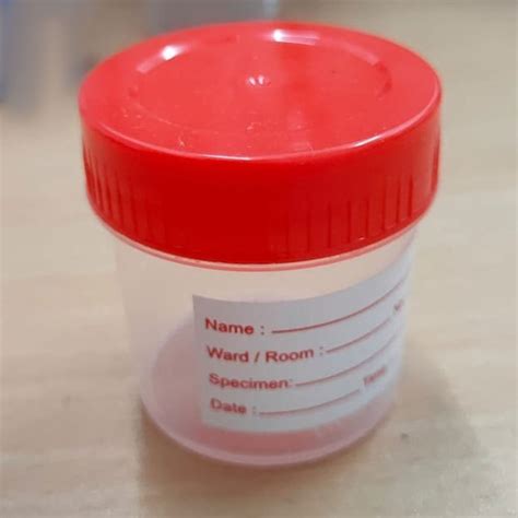 plastic ml red cap urine container  piece  mumbai id