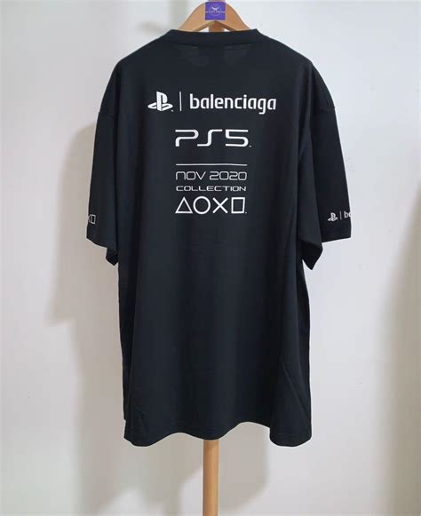 Balenciaga Ps5 Black Tee Mens Fashion Tops And Sets Tshirts And Polo