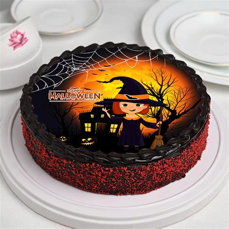 Buy Halloween Theme Round Photo Cake Creepy Halloween Cream Cake