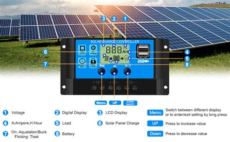 Thlevel 30a 12v24v Contrôleur De Charge Régulateur Panneau Solaire Batterie Intelligent Pwm