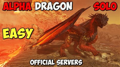 ARK Survival Ascended ALPHA Dragon EASY And SOLO Boss FIGHT YouTube