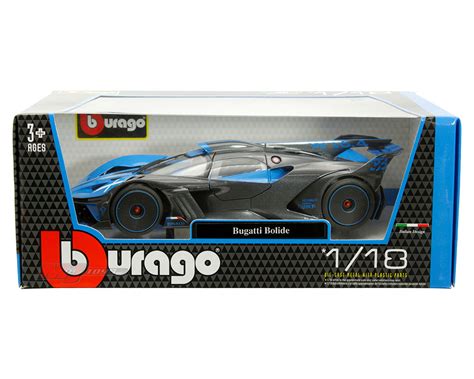 Bburago 1:18 Bugatti Bolide (Blue and Dark Grey Metallic Two-tone) - M ...