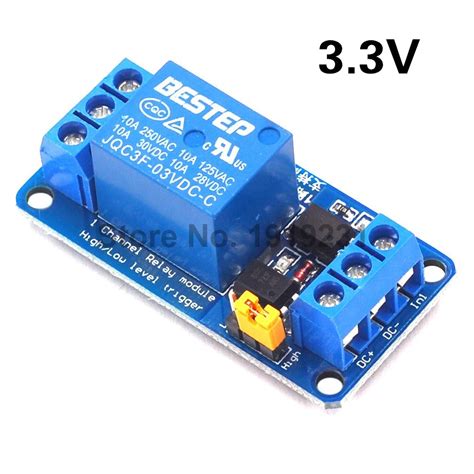 3 3V 1 Channel Relay Low Level Trigger Relay Module With Optocoupler