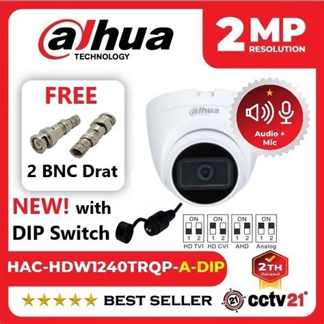 Jual Cctv Kamera Dahua Mp Audio Mic Dh Hac Hdw Trqp A Dip Indoor