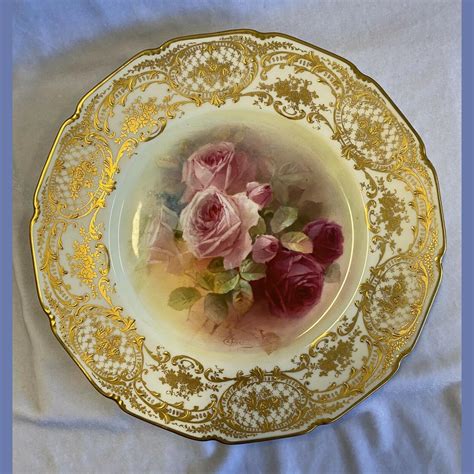 Antique Royal Doulton Hand Painted Gilt Service” Plate Afc