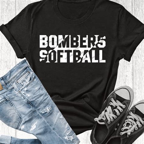 Bombers Softball Svg Png Bombers Mascot Svg Bombers School Spirit Svg