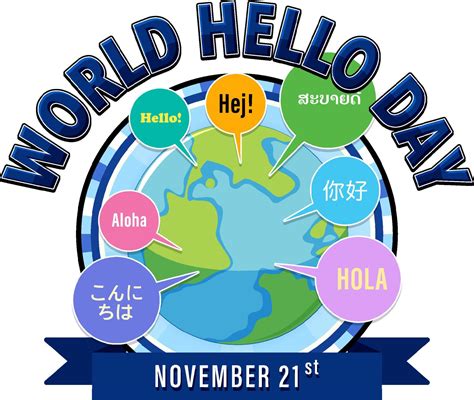 World hello day poster design 13173919 Vector Art at Vecteezy