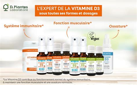 D plantes D PLANTES Vitamine D3 2000 UI Complément Alimentaire en