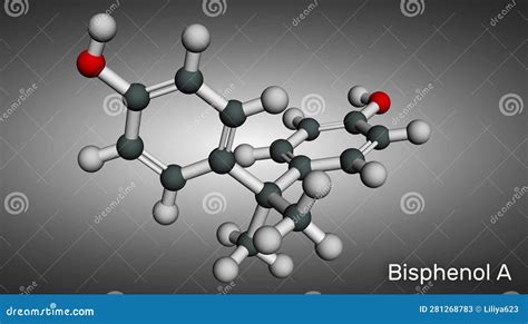 Bisphenol A Bpa C15h16o2 Molecule It Is Precursor To Polycarbonate