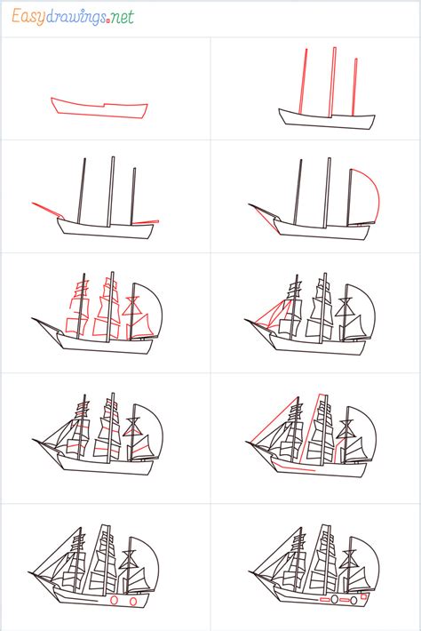 How To Draw A Pirate ship Step by Step - [10 Easy Phase]