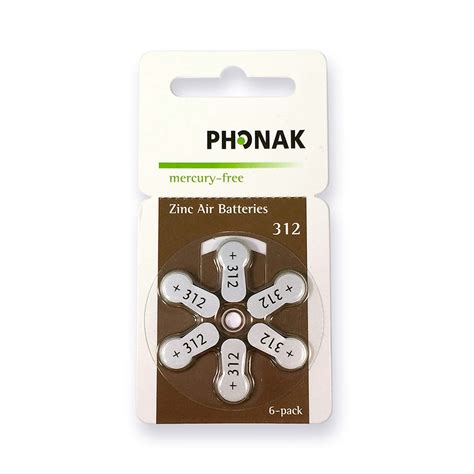 6 Baterias Pilhas P 312 Pr41 Aparelho Auditivo Phonak Shopee Brasil