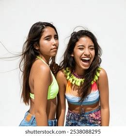 Latina Gen Z Hipster Girls Beach AI Generated Image 2538088295