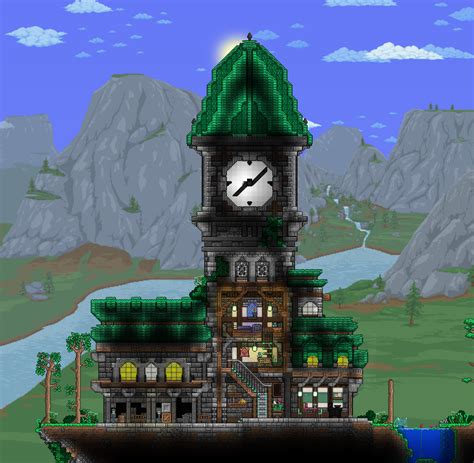 The Most Asymmetrical Clock Tower Rterraria