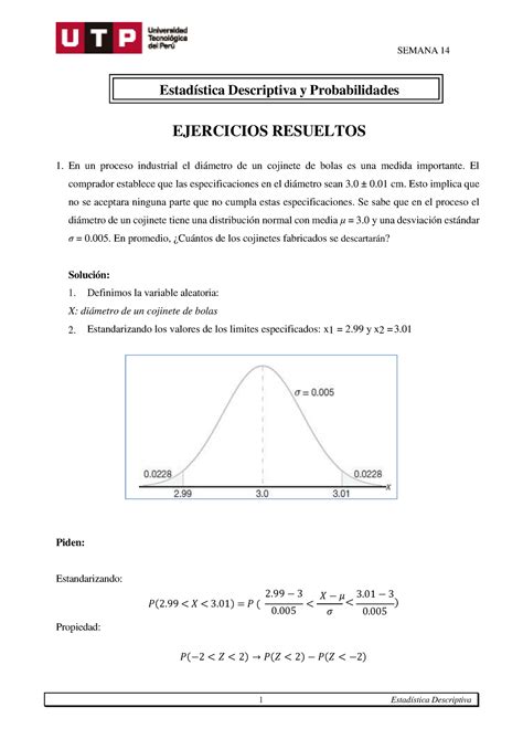 S S Ejercicios Resueltos Semana Estad Stica Descriptiva