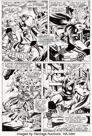 John Buscema And Joe Sinnott Thor Story Page Original Art Marvel