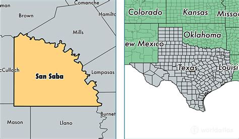 San Saba County Texas Map Of San Saba County Tx Where Is San Saba