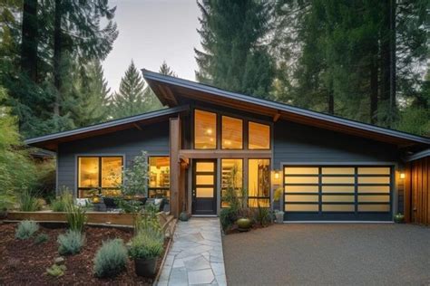 A Large House With Lots Of Windows In The Front And Side Of It