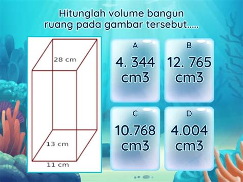 LATIHAN SOAL (Bangun Ruang Balok) - Quiz