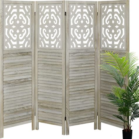 Amazon Ecomex Room Divider Ft Wall Divider Paulownia Wood