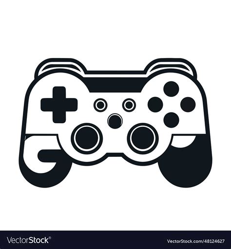 Gaming controller silhouette Royalty Free Vector Image