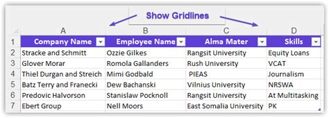 Gridlines in Excel - SOLVED EXCEL