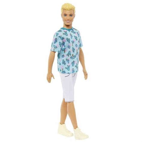 Poup E Ken Fashionista T Shirt Bleu Mattel King Jouet Barbie Et