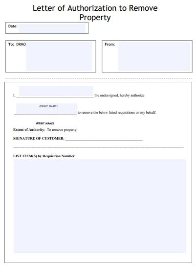 Free Authorization Letter To Sell Property Word Pdf Excel Tmp