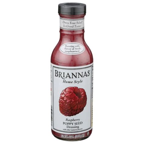 Briannas Homestyle Raspberry Poppy Seed Dressing 12 Fl Oz