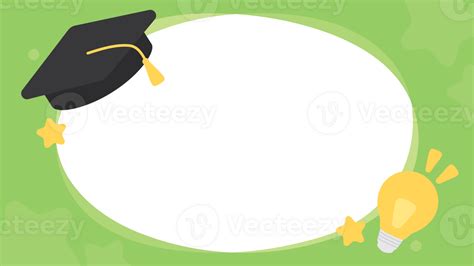 Cute blank education presentation template. Back to school concept. Flat design illustration ...