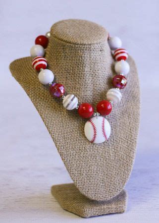 These Baseball Chunky Bead Necklaces Will Be Perfect Accessories For