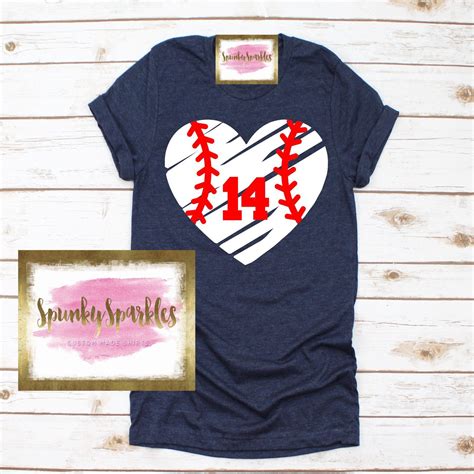 Baseball Mom T Shirt Game Day Baseball Tank Baseball Shirts Baseball Heart Personalized