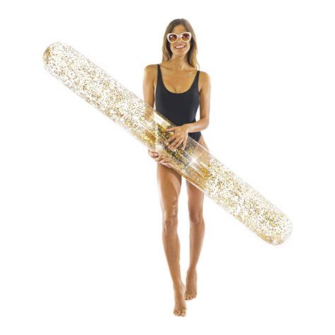 Inflatable Noodle Pool Float Gold Glitter Giant Size – PoolCandy