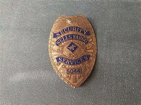 Vintage Wells Fargo Security Services Badge