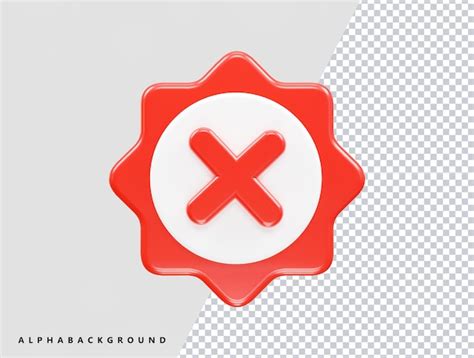 Premium Psd Wrong Icon D Render Illustration Vector