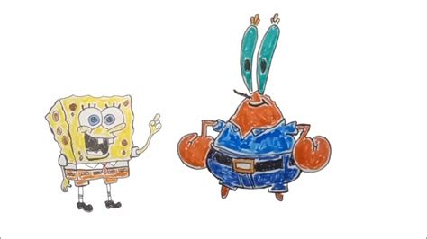 Drawing Spongebob And Mr Krabs Draw Paint And Learn Magic