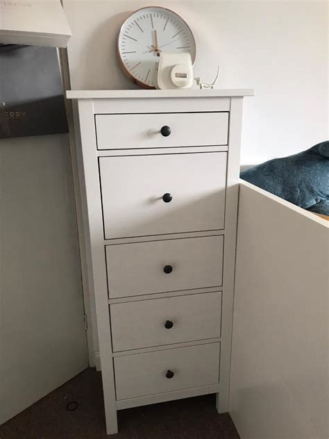 IKEA Hemnes Chest Of Drawers Tall Draw White Stain Immaculate In