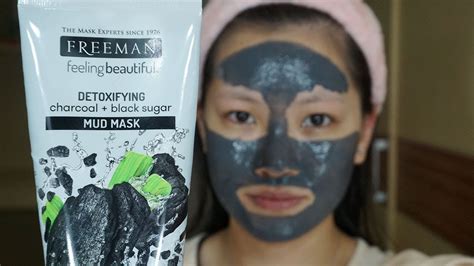 Review Freeman Detoxifying Charcoal Black Sugar Mud Mask Youtube