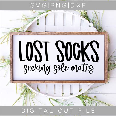 Lost Socks Seeking Sole Mates SVG Lost Socks SVG Laundry Etsy