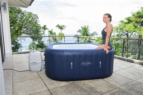 Bestway Saluspa Hawaii Airjet To Person Square Inflatable Hot Tub Portable Outdoor Spa With