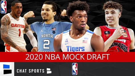 2020 Nba Mock Draft 1st Round Feat James Wiseman Anthony Edwards Lamelo Ball And Cole Anthony