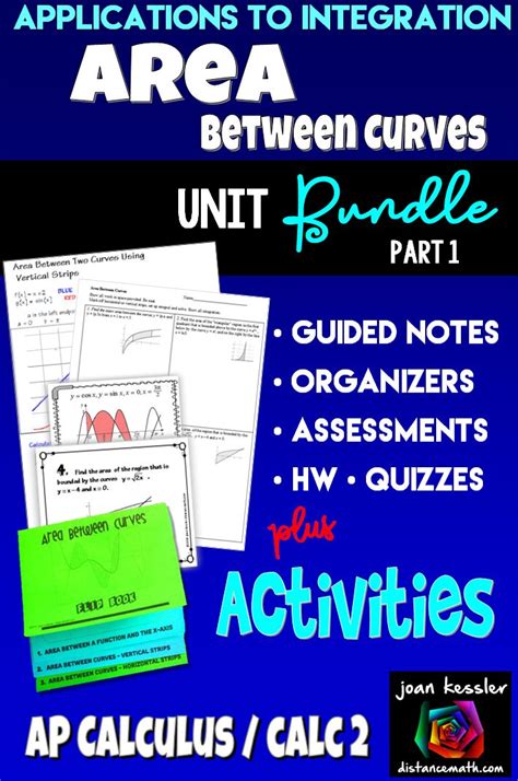 Calculus Area Between Curves Applications To Integration Part Bundle