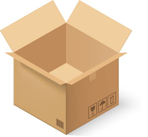 caja de cartón vacía abierta 10851450 PNG